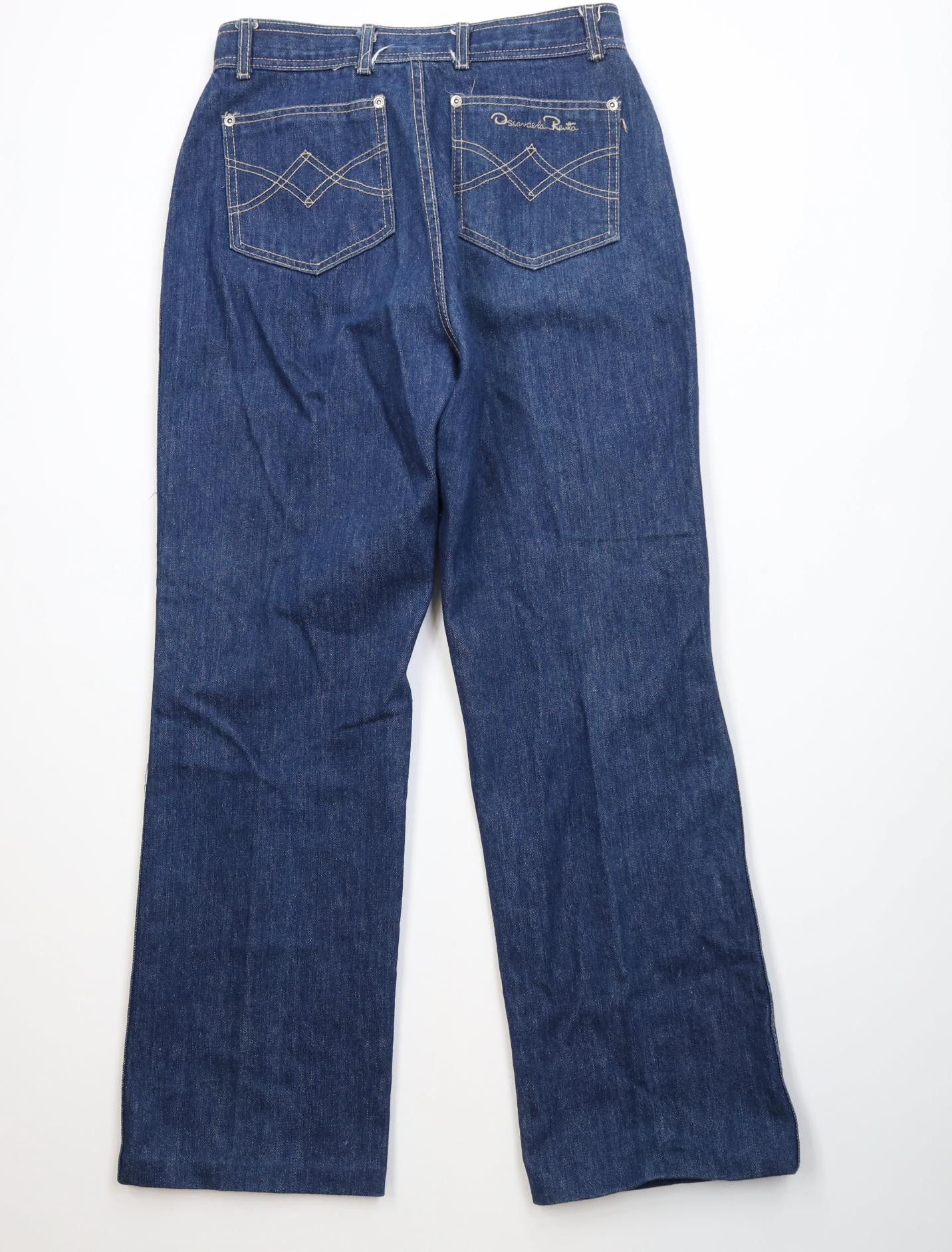 Oscar De La Renta Vintage 80s 90s Oscar de la Renta Wide Leg Denim Jeans Size 38" / US 16 / IT 52 - 8 Thumbnail