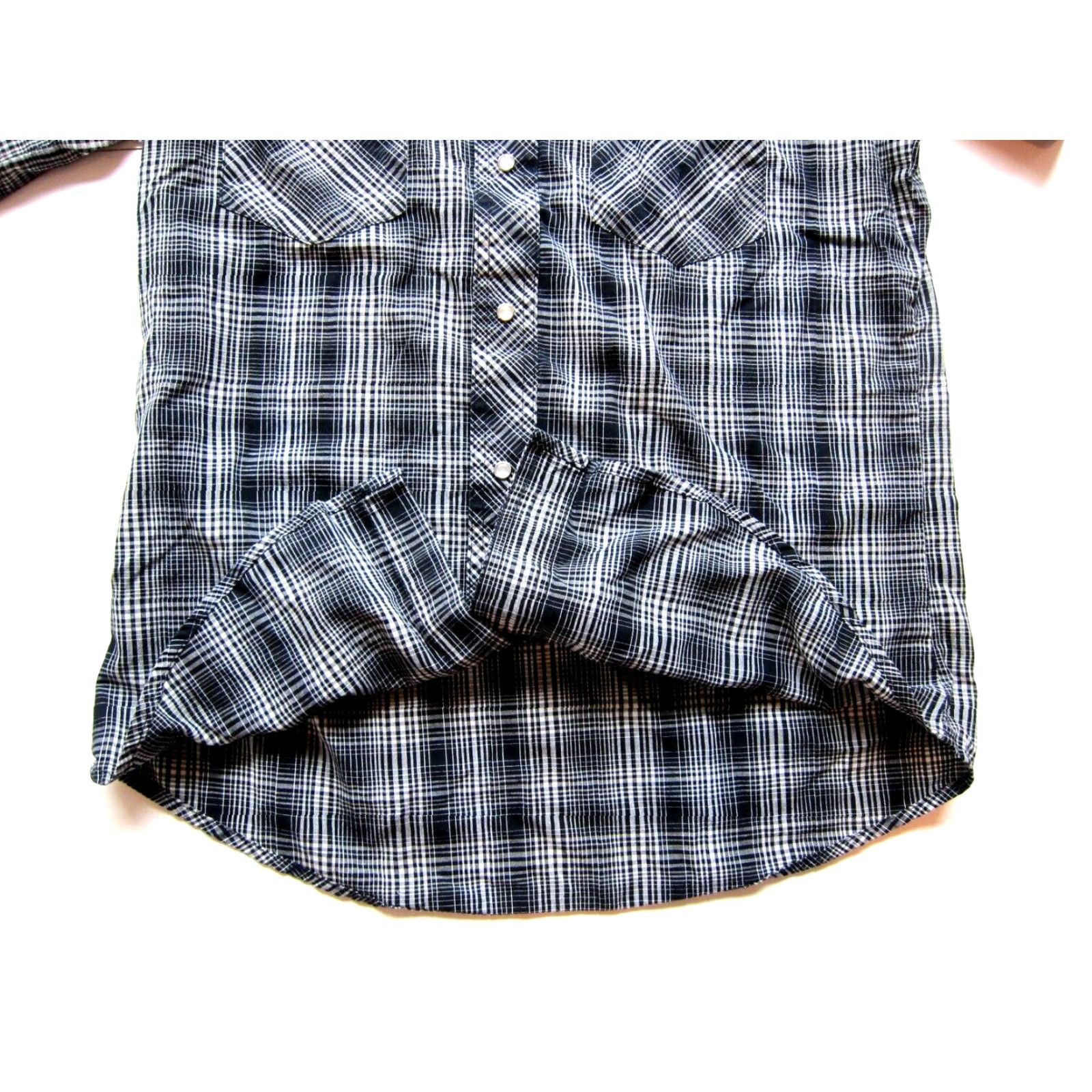 Wrangler Vintage Wrangler Black White Plaid Snap Button Short Sleeve Western Shirt Medium Size US M / EU 48-50 / 2 - 5 Thumbnail