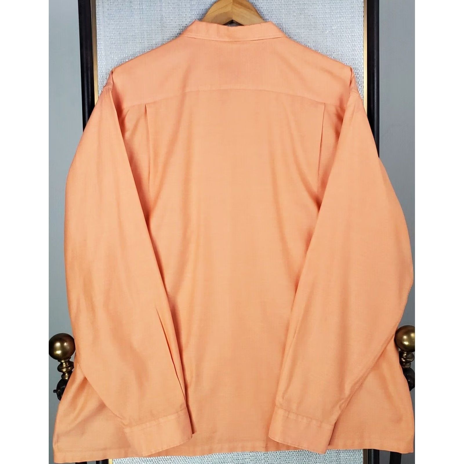 Polo Ralph Lauren VTG Polo Ralph Lauren Artist Workshirt Long Sleeve Button-Up Men's XL Orange Cotton Poplin Lightweight Casual, Vintage Polo Ralph Lauren Shirt Size US XL / EU 56 / 4 - 5 Thumbnail