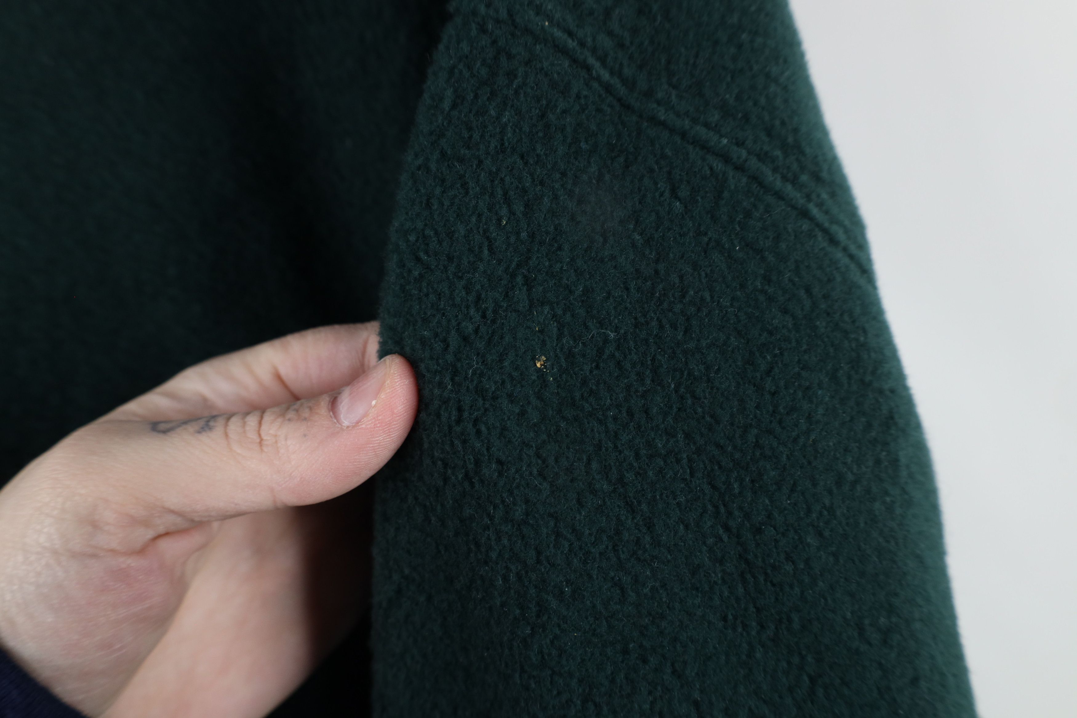 Gap × Vintage Vintage 90s Gap Blank Thick Fleece V-Neck Sweater Green Size US XXL / EU 58 / 5 - 4 Thumbnail