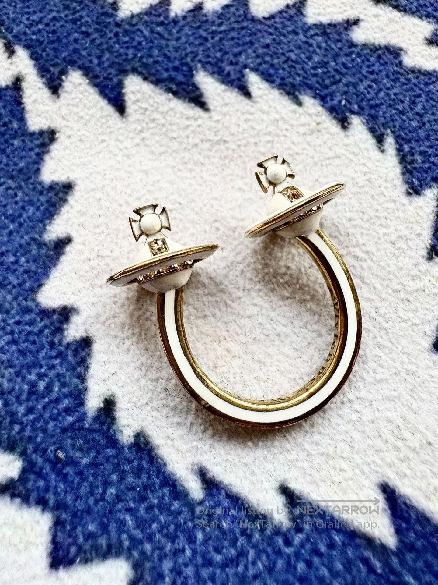 Vivienne Westwood Vivienne Westwood Vintage White Saturn Ring. Size ONE SIZE - 2 Thumbnail