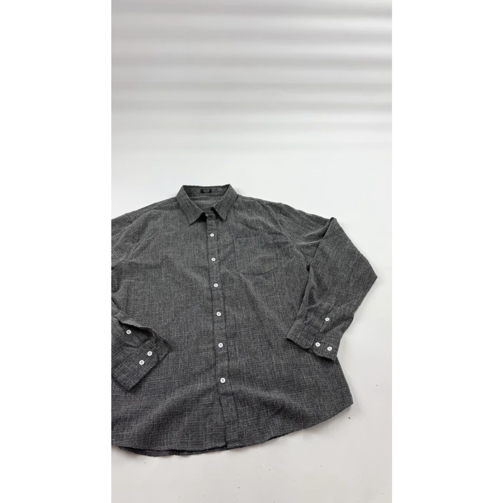 Vintage COOFANDY Shirt Mens XL Gray Linen Blend Button Front Long Sleeve Pocket Casual Size US XL / EU 56 / 4 - 3 Thumbnail