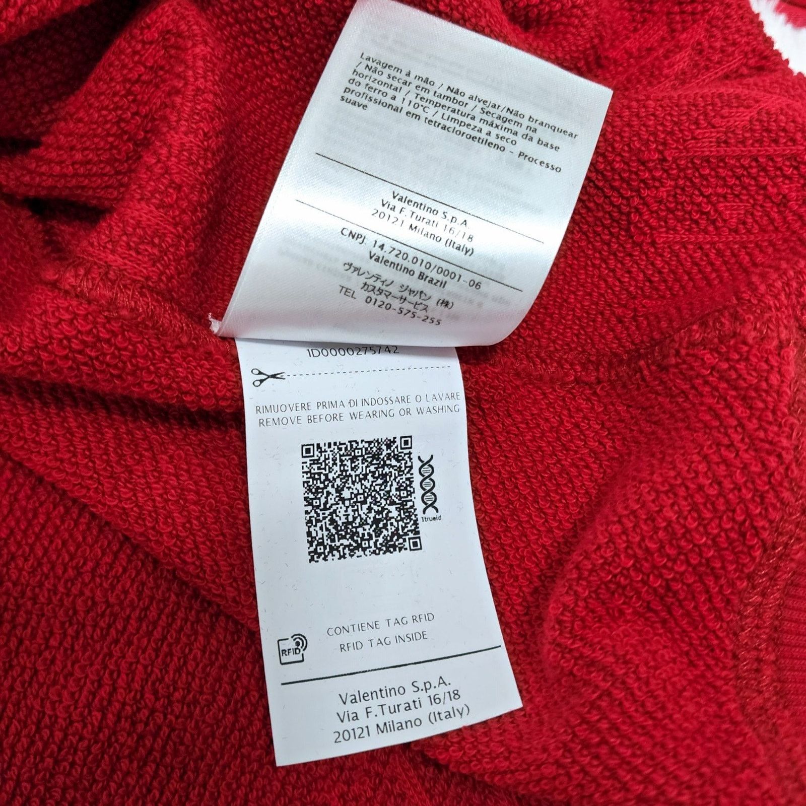 Valentino Valentino VLTN Embossed Logo Hoodie Red Size S | MSRP $1090 Size US S / EU 44-46 / 1 - 6 Thumbnail