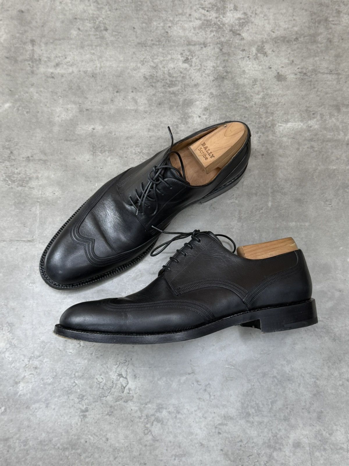 Bally Bally Scribe Black Leather Derby Shoes US 10 Size US 10 / EU 43 - 15 Thumbnail