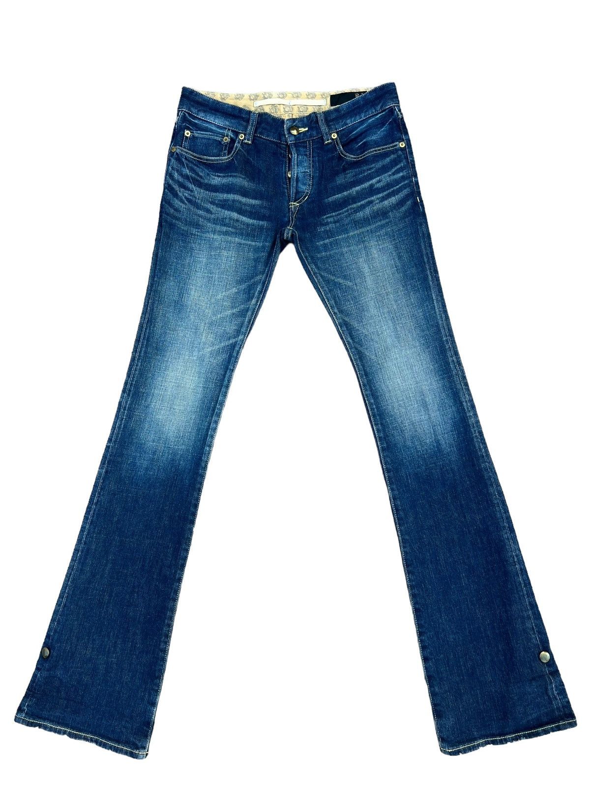 20471120 RICO Japan Fade Blue Denim Bootcut Jeans Size US 29 - 1 Thumbnail