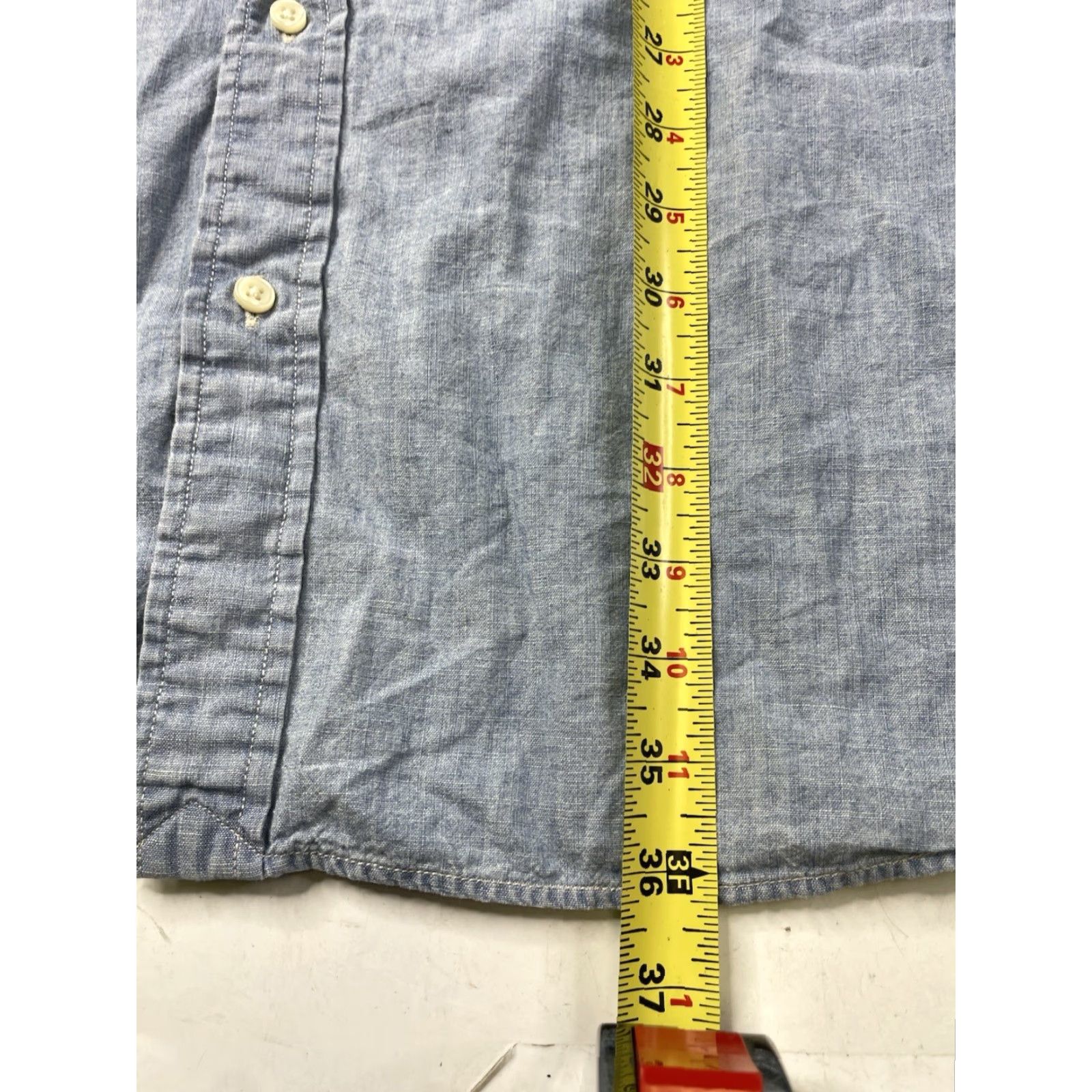 Ralph Lauren VINTAGE Ralph Lauren Polo Shirt Mens 4XLT Big & Tall Chambray Denim Button-Down Long Sleeve Blue Cotton Clothing Shirt Size US XXL / EU 58 / 5 - 5 Thumbnail