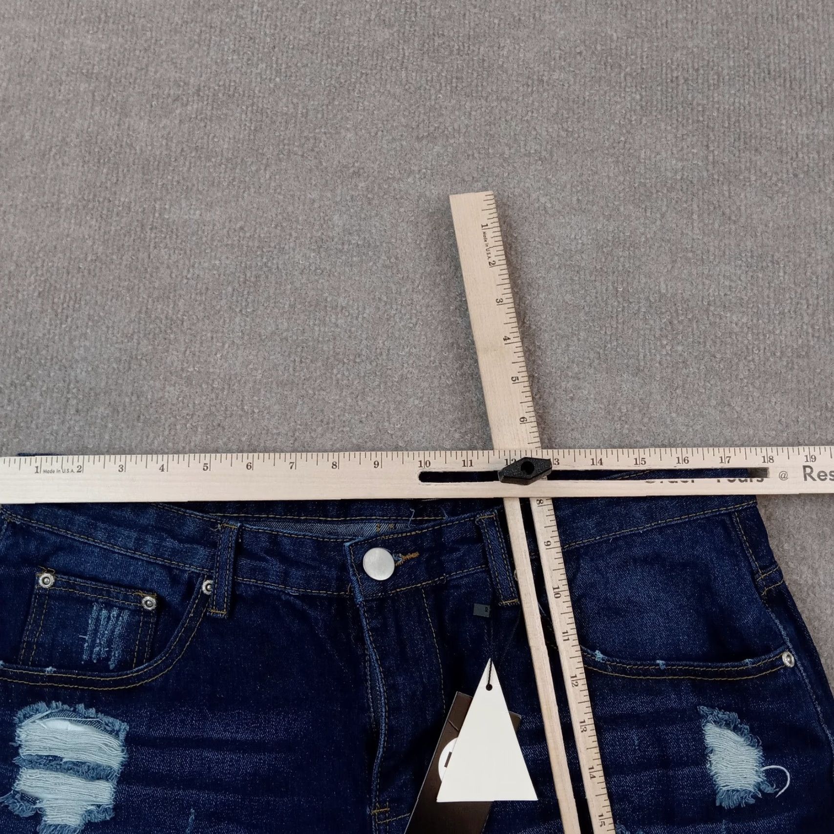 Boohoo Boohoo Denim Shorts Womens Size 12 High Rise Distressed Cuffed Cut Offs Blue Denim Shorts Womens 12 Boohoo Size 24" / US 00 / IT 34 - 5 Thumbnail