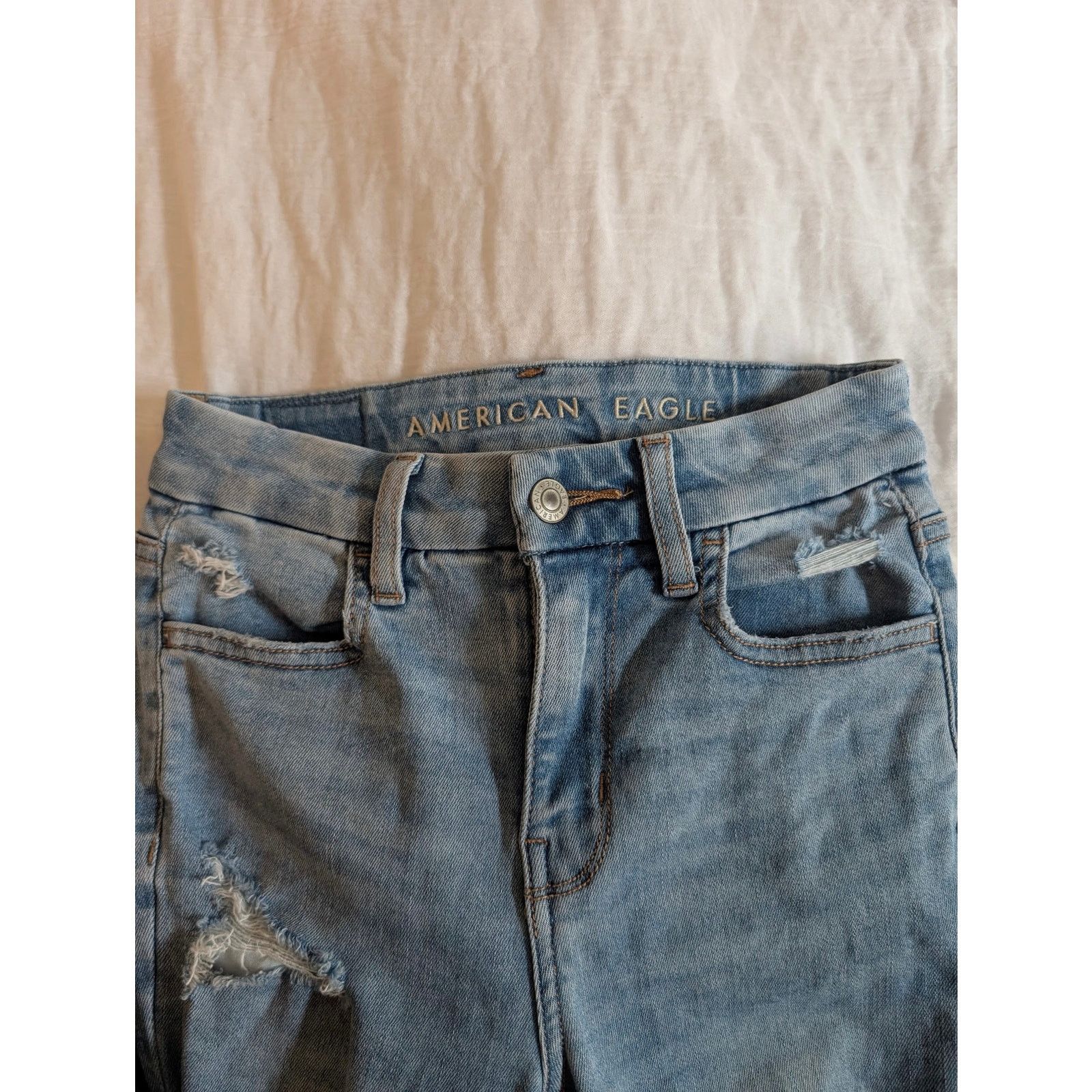 American Eagle Outfitters American Eagle Next Level Stretch Ripped Jeans – Women’s XS Size 24" / US 00 / IT 34 - 3 Thumbnail