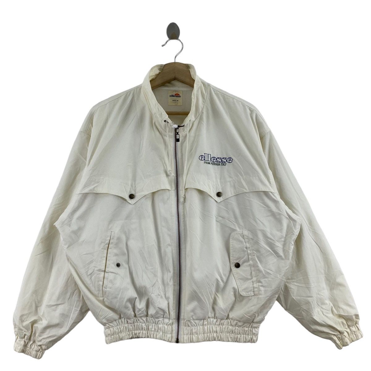 Vintage ELLESSE From PERUGIA ITALY Print Multi Pockets White
