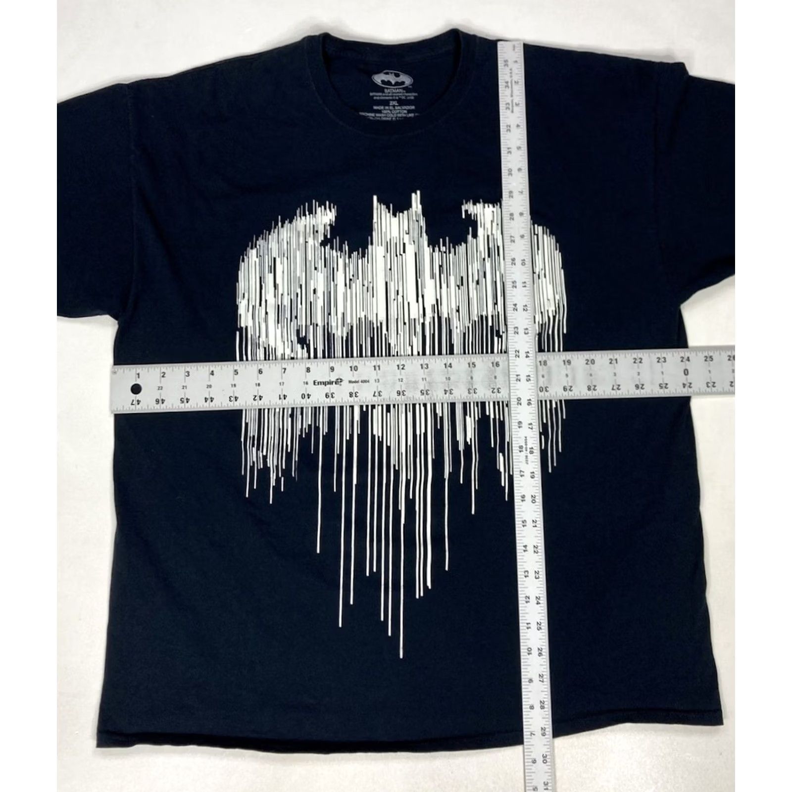 Logo 7 VINTAGE Batman DC Comic Graphic T-shirt Men XXL Black Logo White Paint Drip Size US M / EU 48-50 / 2 - 6 Thumbnail