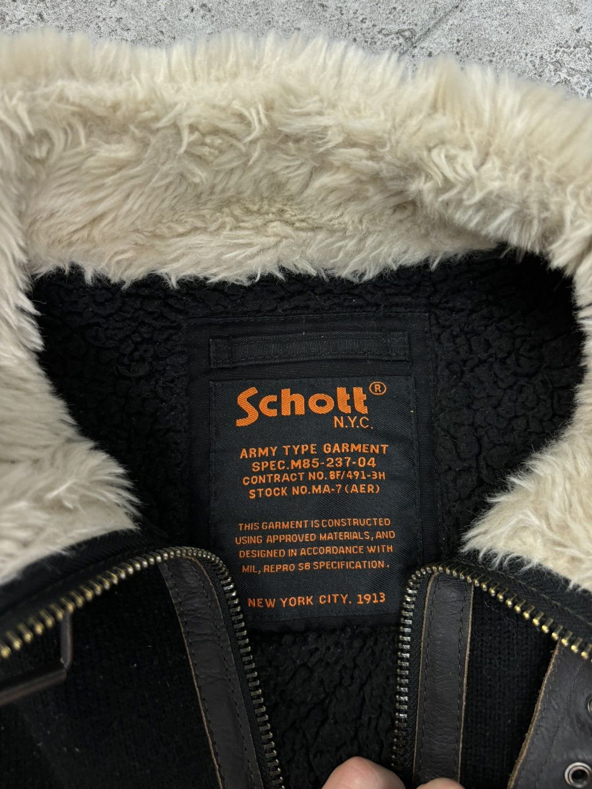 Schott Schott USA Sherling Sherpa Jacket Y2K Bomber Avirex Size US L / EU 52-54 / 3 - 4 Thumbnail