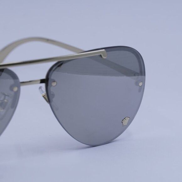 Versace Versace VE2231 12526G Sunglasses Pale Gold Aviator Frame Size ONE SIZE - 6 Thumbnail