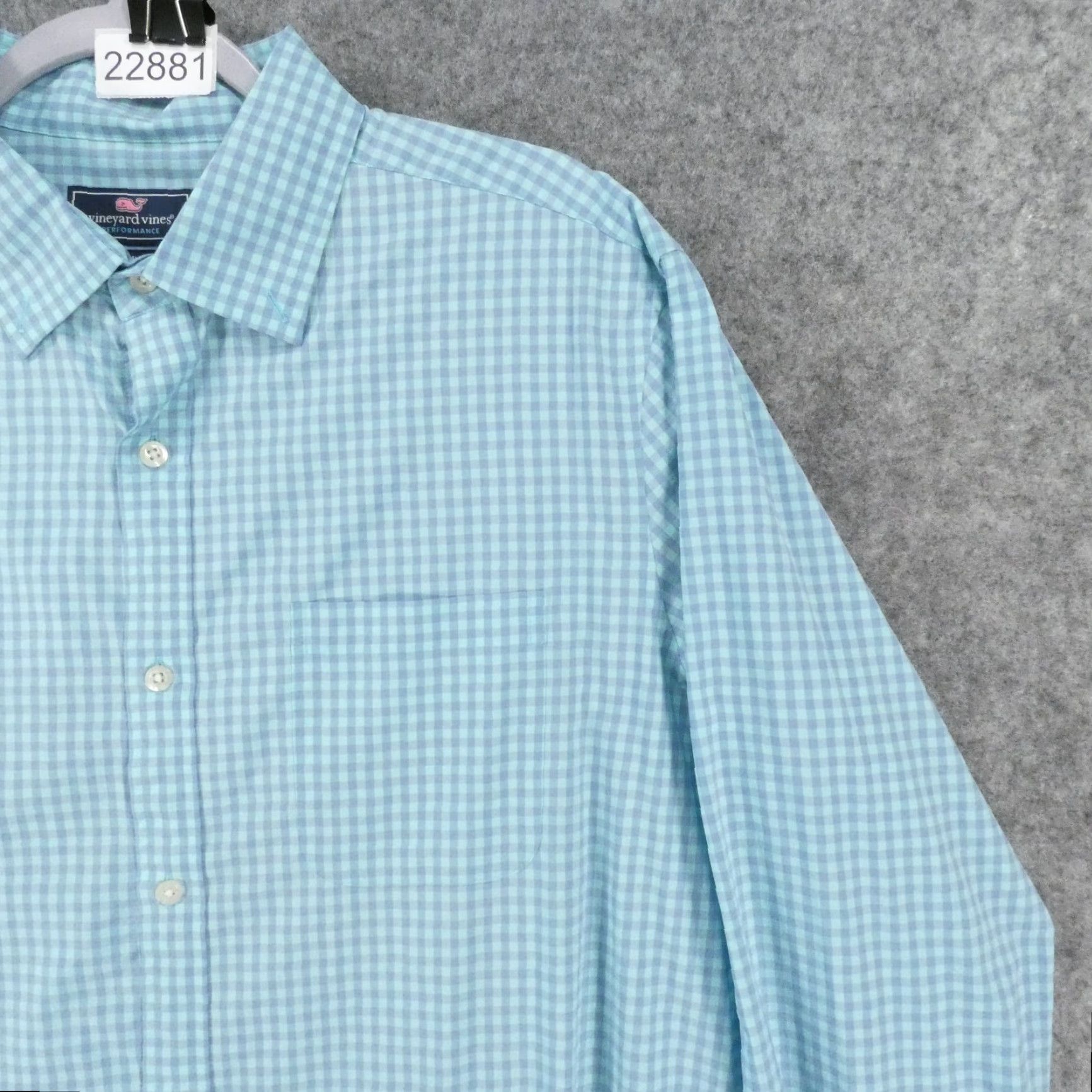 Vineyard Vines VINEYARD VINES Button-Up Shirt Mens Large Classic Performance Murray Blue Purple Check Size US L / EU 52-54 / 3 - 6 Thumbnail