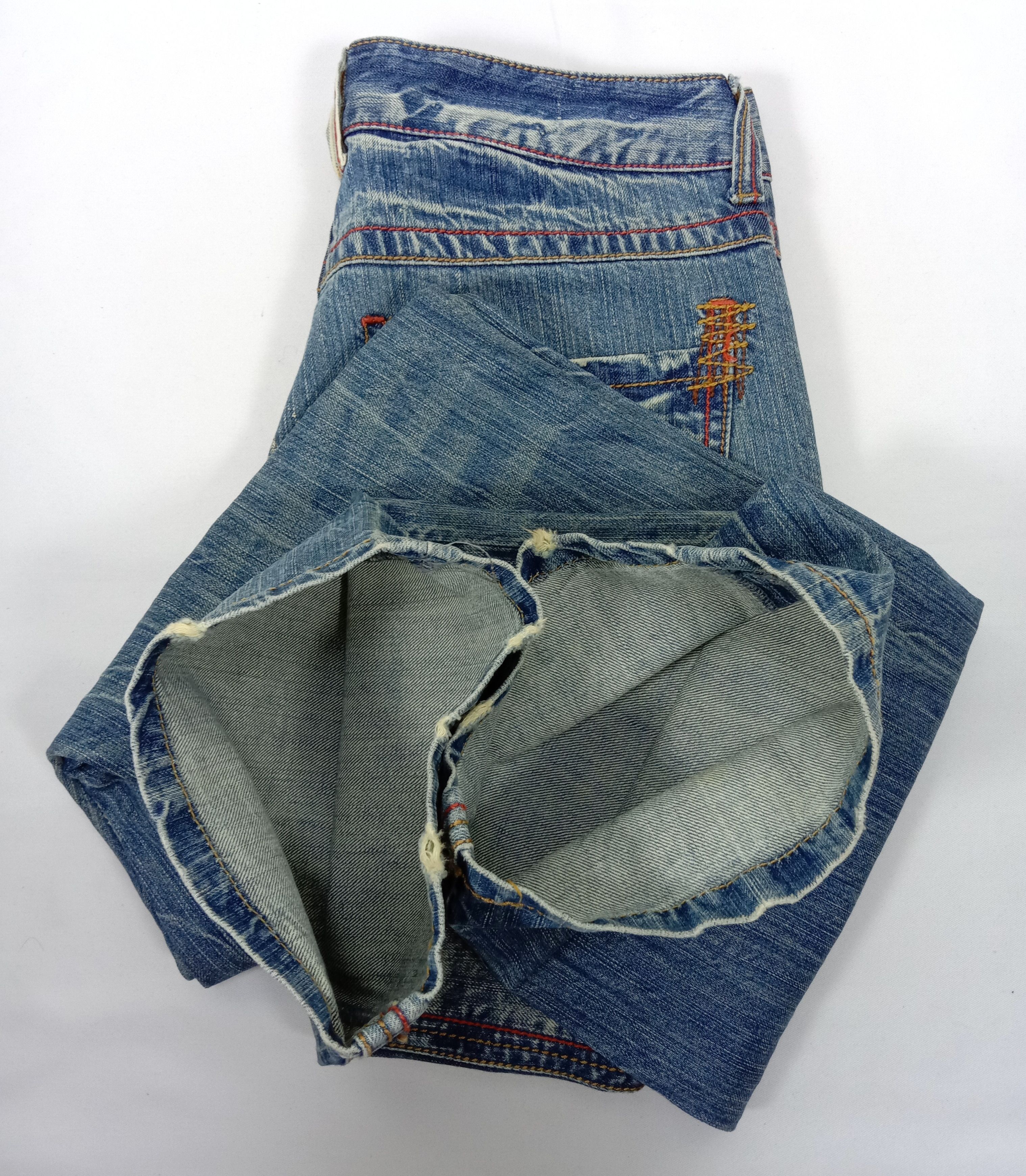 Gotcha Vintage Gotcha Patchwork Distressed Design Jeans Size US 33 - 12 Thumbnail