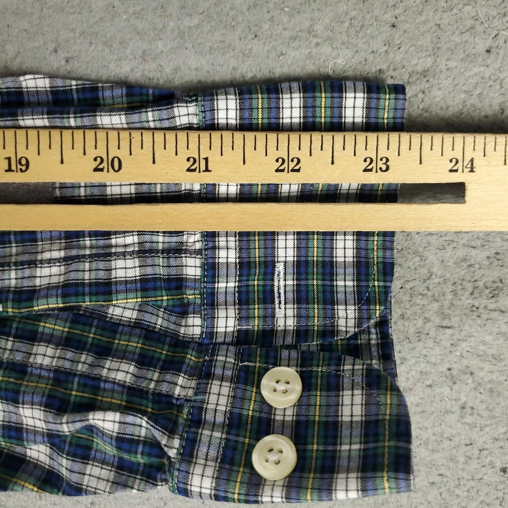 Brooks Brothers Brooks Brothers Shirt Mens M Blue Green Plaid Button Down Dress Shirt Size 40R - 6 Thumbnail