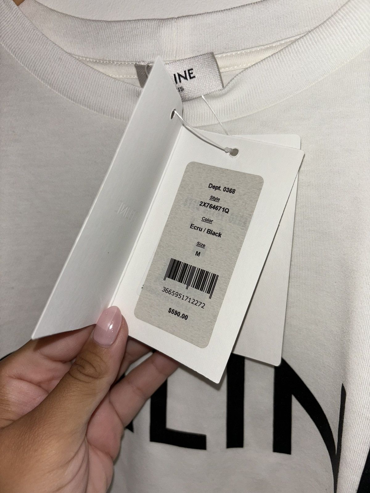 Celine CELINE LOOSE T-SHIRT IN COTTON JERSEY Size M / US 6-8 / IT 42-44 - 4 Thumbnail