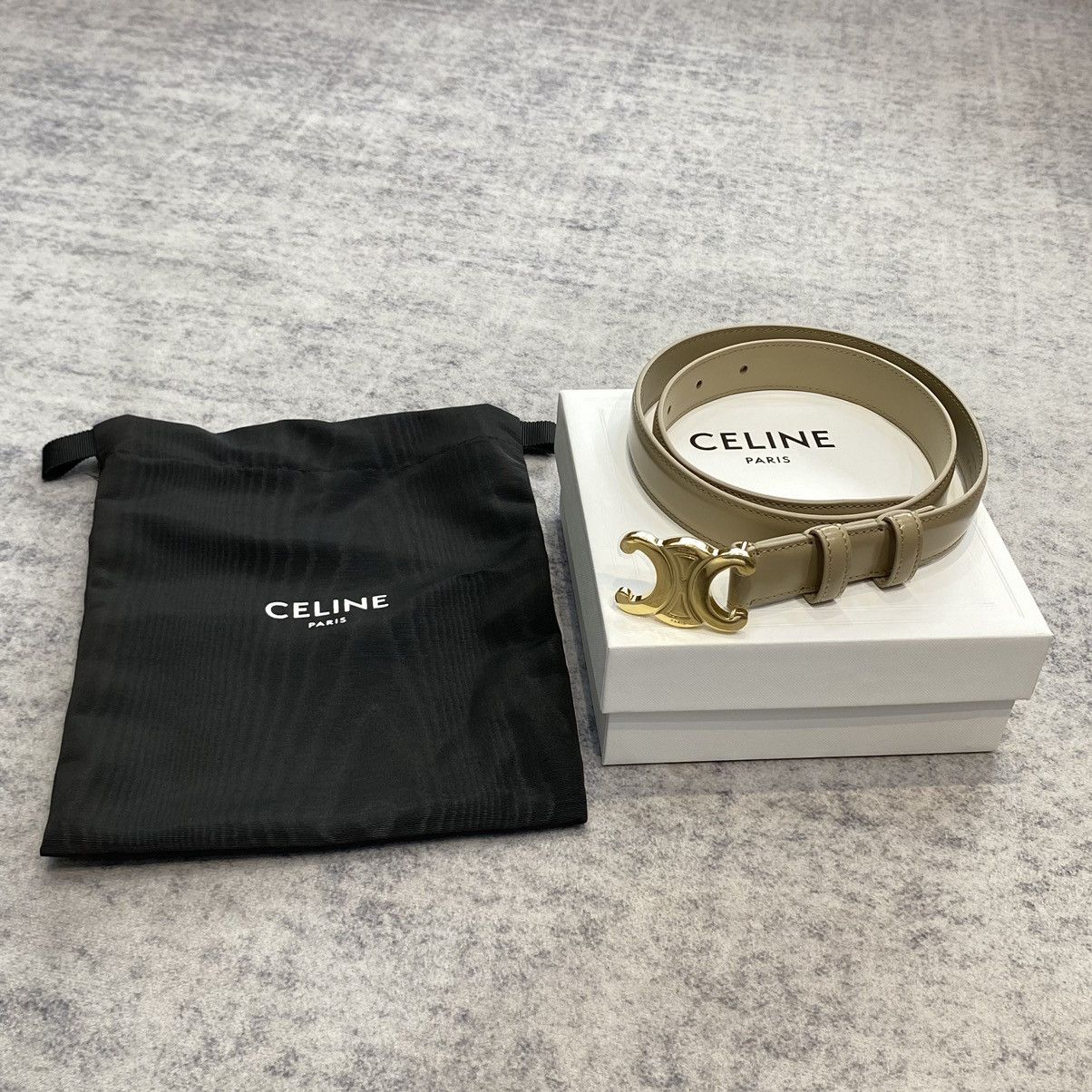 Celine CELINE Medium Triomphe Belt In Taurillon Leather Size ONE SIZE - 3 Thumbnail
