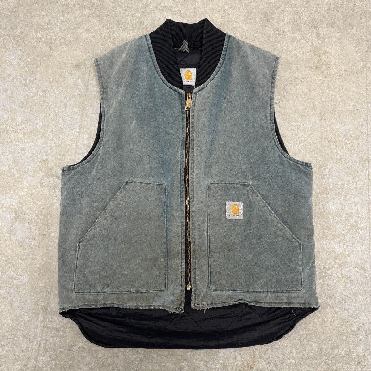 Carhartt Vintage Carhartt Vest Faded Green Size US L / EU 52-54 / 3 - 1 Thumbnail