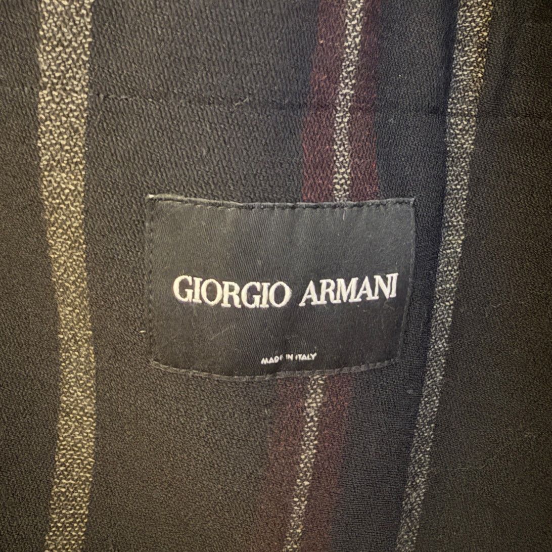 Giorgio Armani Giorgio Armani Multicolor Striped Wool Jacket Size L / US 10 / IT 46 - 3 Thumbnail