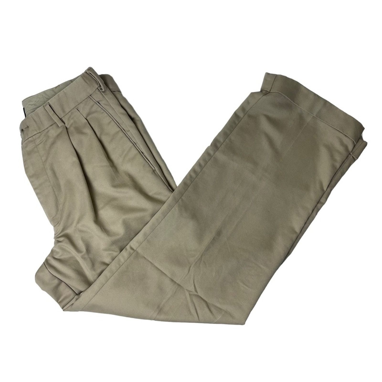 Dockers Dockers Premium Relaxed Fit Front Pleat Trousers Khaki 30x30 Size US 30 / EU 46 - 9 Thumbnail