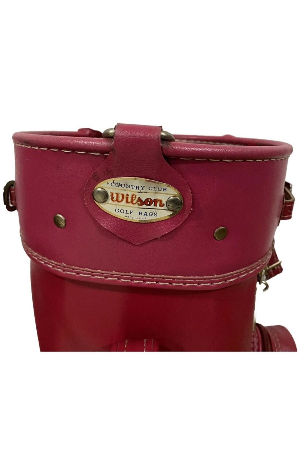 Wilson Wilson Country Club Red Golf Bag Made In USA RED LEATHER Size ONE SIZE - 7 Thumbnail