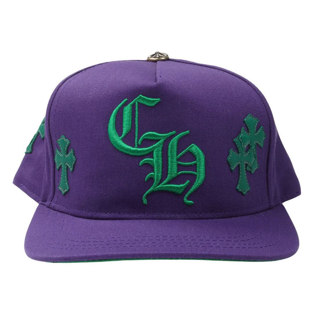 Chrome Hearts CH Cross Patch Baseball Hat Purple/Green Size ONE SIZE - 1 Preview