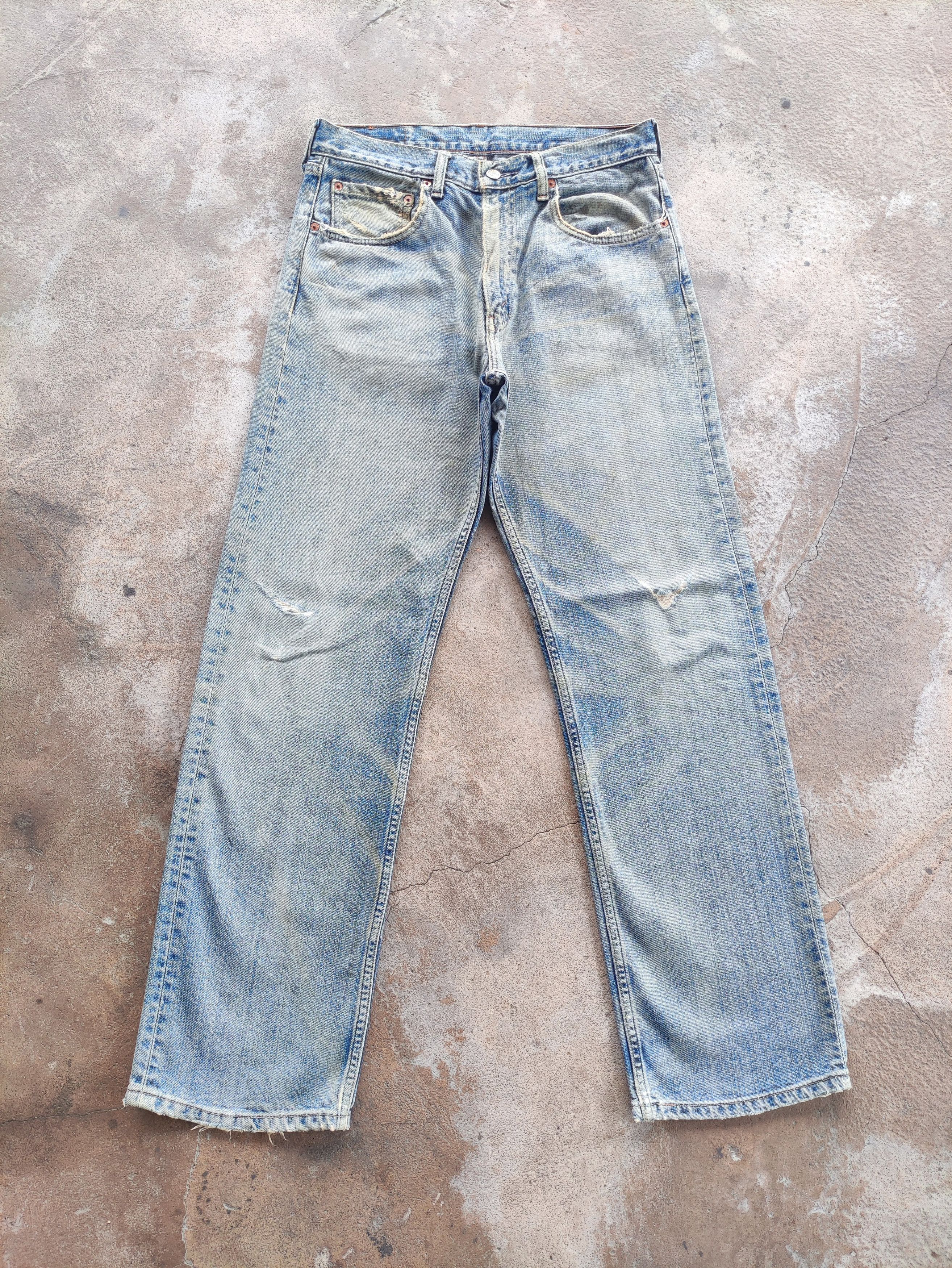 Levi's Vintage Levi's Brand Baggy Denim Ripped Faded Pants Size US 31 - 1 Thumbnail
