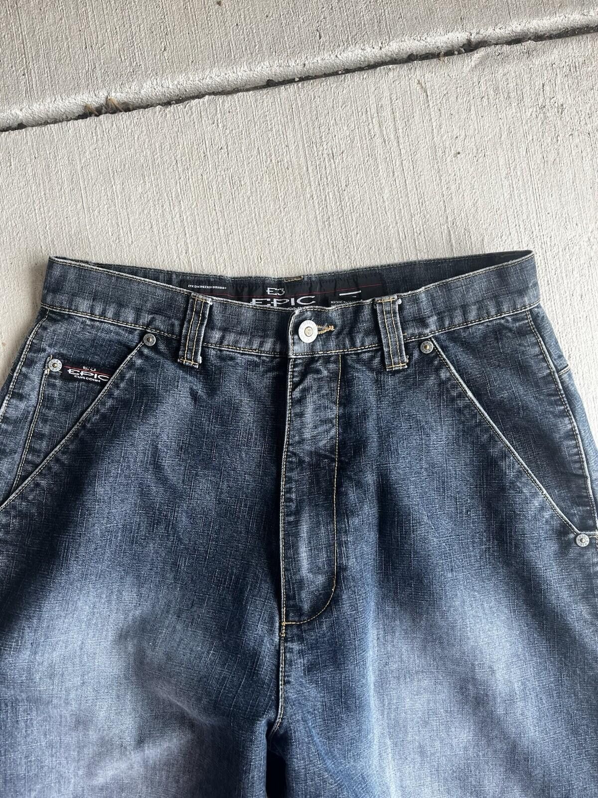 Other Epic Eurodnm Baggy Jeans Blue Black Fade Y2K Men 30 Size US 30 / EU 46 - 2 Thumbnail