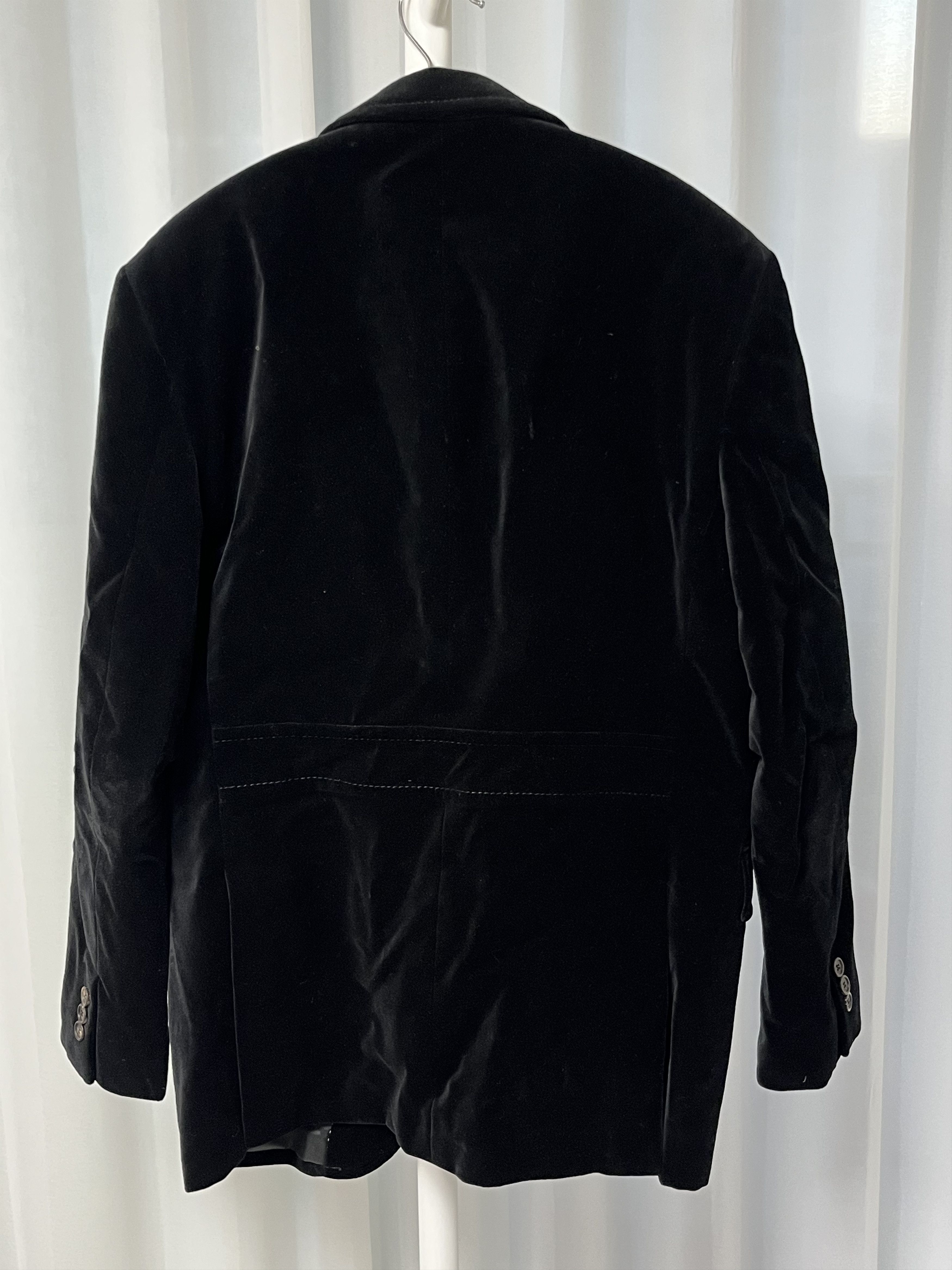 SONGZIO velvet suede black jacket Size 48R - 2 Thumbnail