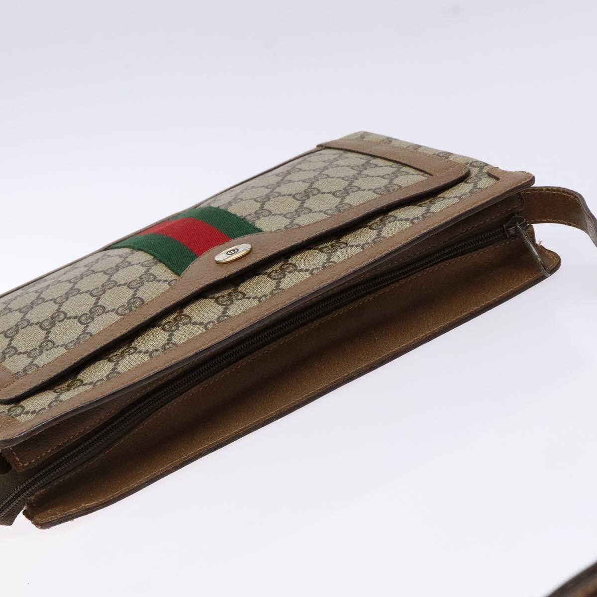 Gucci GUCCI GG Supreme Web Sherry Line Shoulder Bag Pvc Beige Size ONE SIZE - 6 Thumbnail