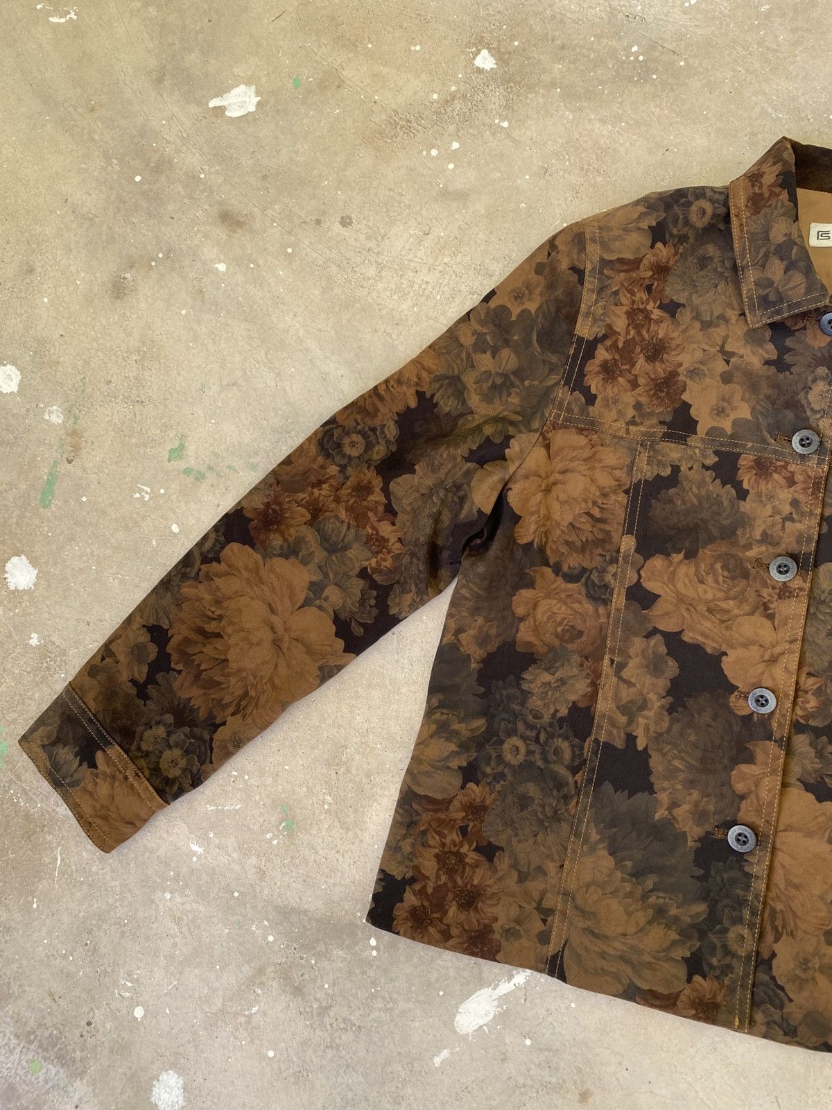 Japanese Brand Royal Spencer Floral Brown Work Jacket Japan Size M / US 6-8 / IT 42-44 - 3 Thumbnail