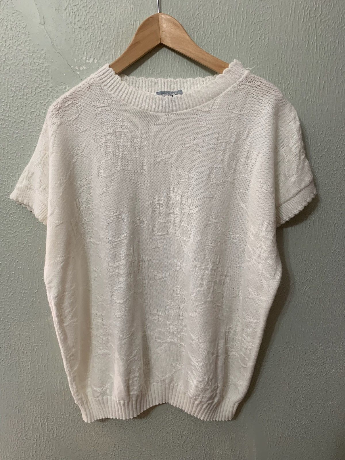 Vintage Vintage Wreath Star Tonal Knit Tee Size US L / EU 52-54 / 3 - 1 Thumbnail