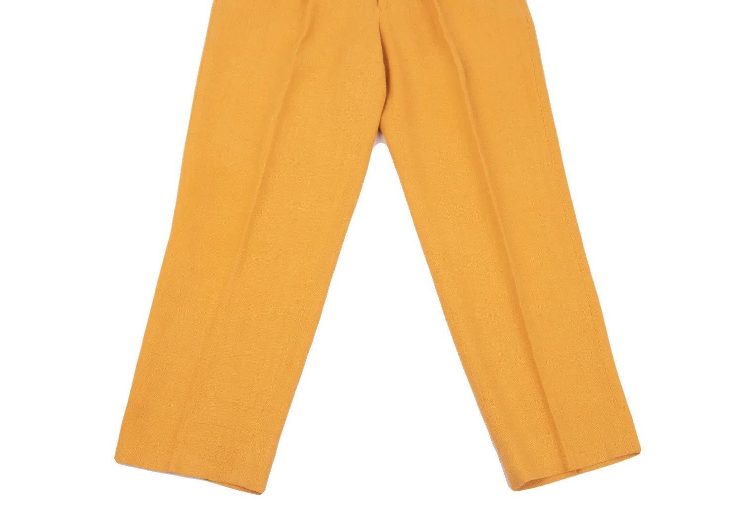 Issey Miyake Linen Two-Tuck Pants in Mustard, Size M Size US 38 / EU 54 - 9 Thumbnail