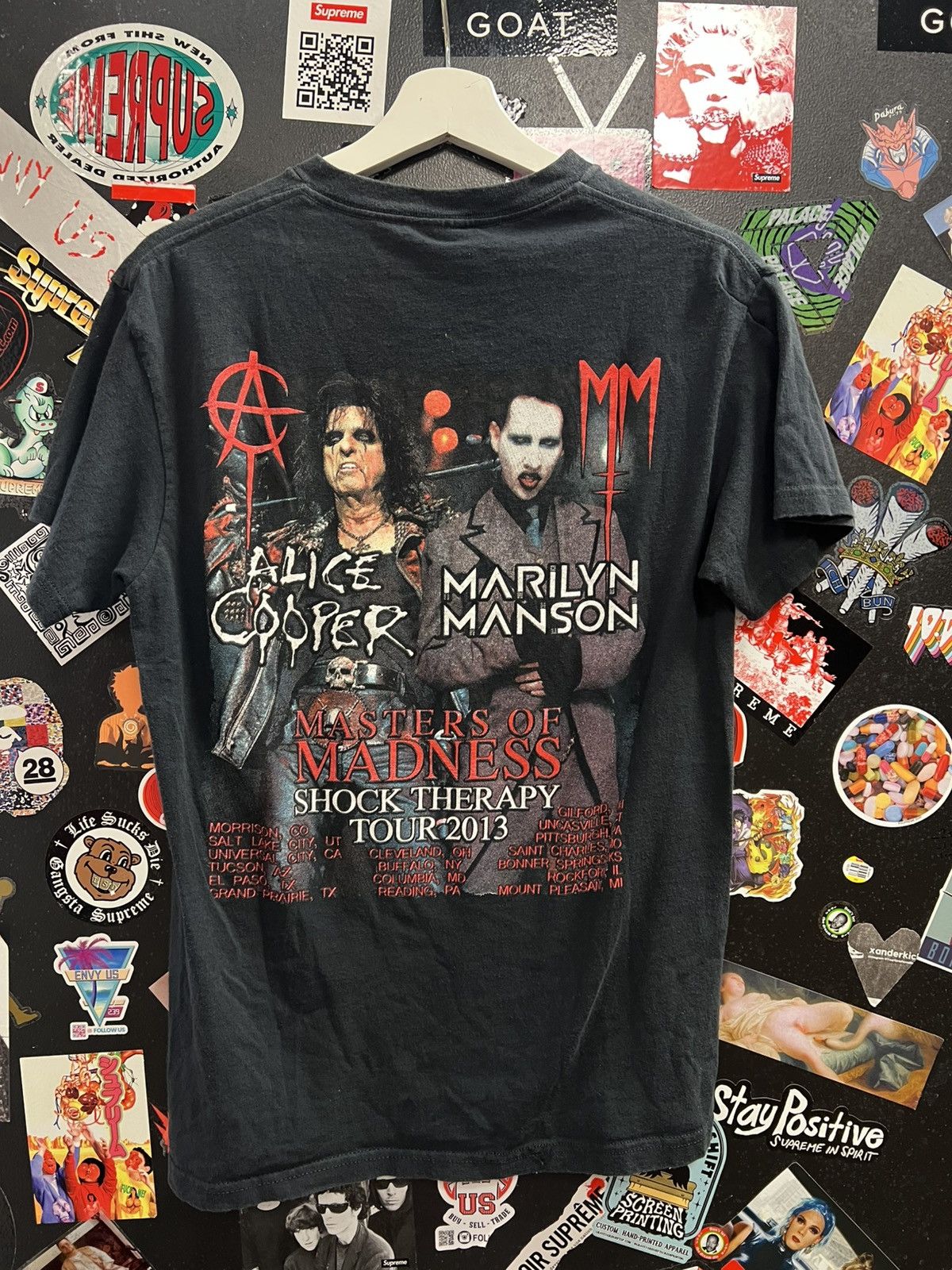Band Tees Vintage Marilyn Manson Alice Cooper Masters Of Madness Tour Size US M / EU 48-50 / 2 - 2 Thumbnail