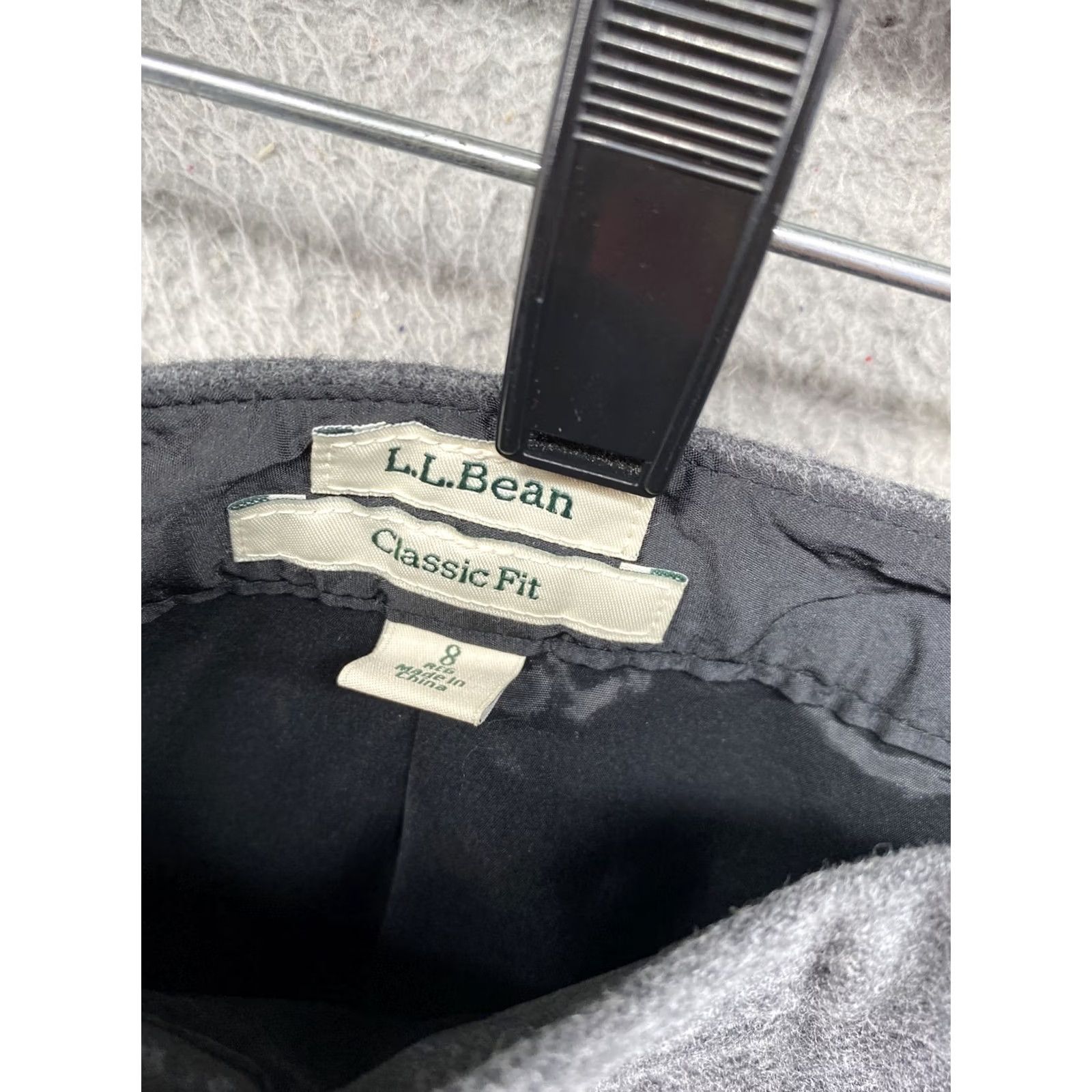 Vintage LL Bean Womens Gray Knit Wrap Buckle Skirt Size 8 Reg Size 30" / US 8 / IT 44 - 4 Thumbnail
