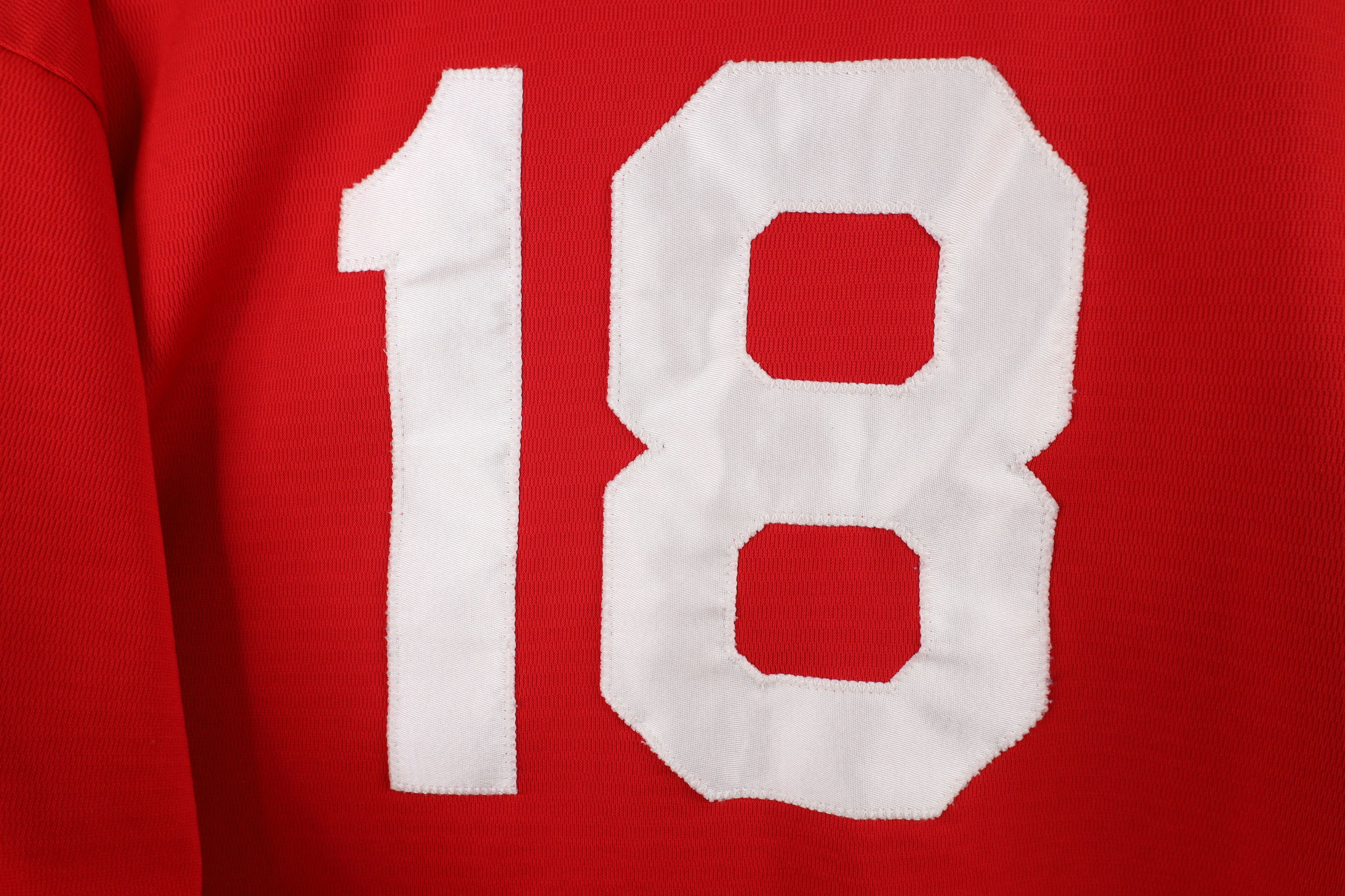 Vintage Vintage 90s Legion Toledo Post 335 Baseball Jersey Red USA Size US XL / EU 56 / 4 - 12 Thumbnail