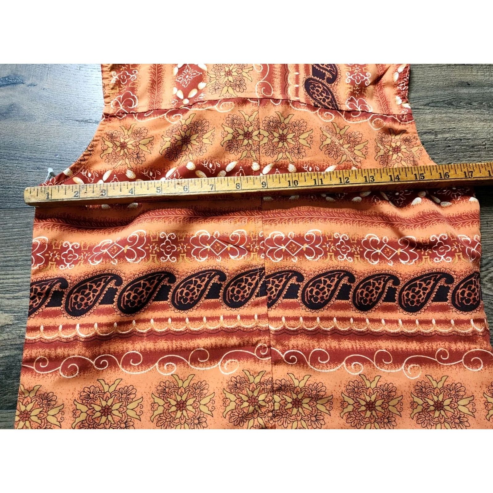 Vintage VINTAGE Simply Me Lace Up Top Shirt Womens S Brown Paisley Geometric Boho Festival Night 90s Fashion Womens Royalty Size S / US 4 / IT 40 - 3 Thumbnail