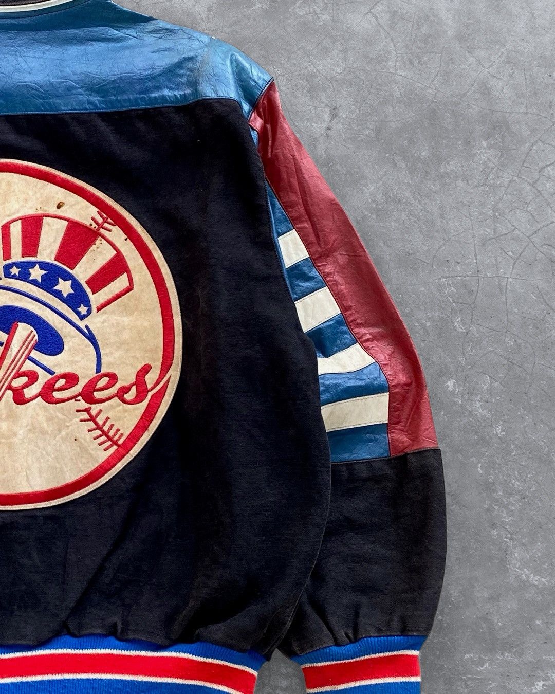 MLB 🔥VTG 90’s JEFF HAMILTON NEW YORK YANKEES LEATHER JACKET🇺🇸 Size US L / EU 52-54 / 3 - 3 Thumbnail