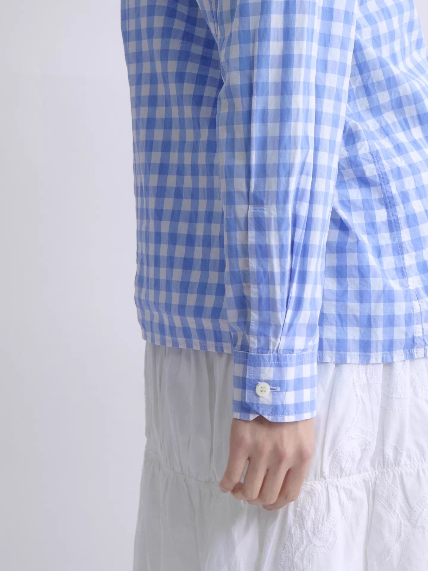 Prada PRADA 13AW Men's Blue and White Gingham Shirt Size US XS / EU 42 / 0 - 5 Thumbnail