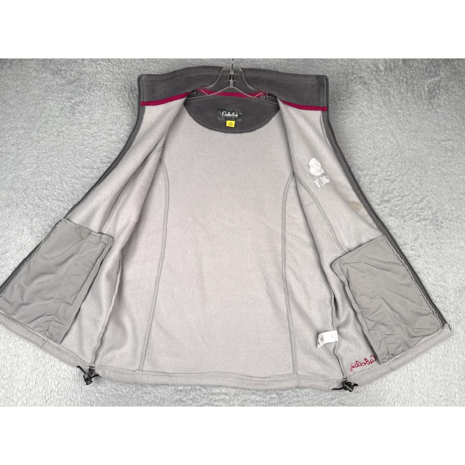 Vintage Cabela's Fleece Vest Womens Medium Gray Full Zip Pockets Outdoor SOLT Hiking Size M / US 6-8 / IT 42-44 - 2 Thumbnail
