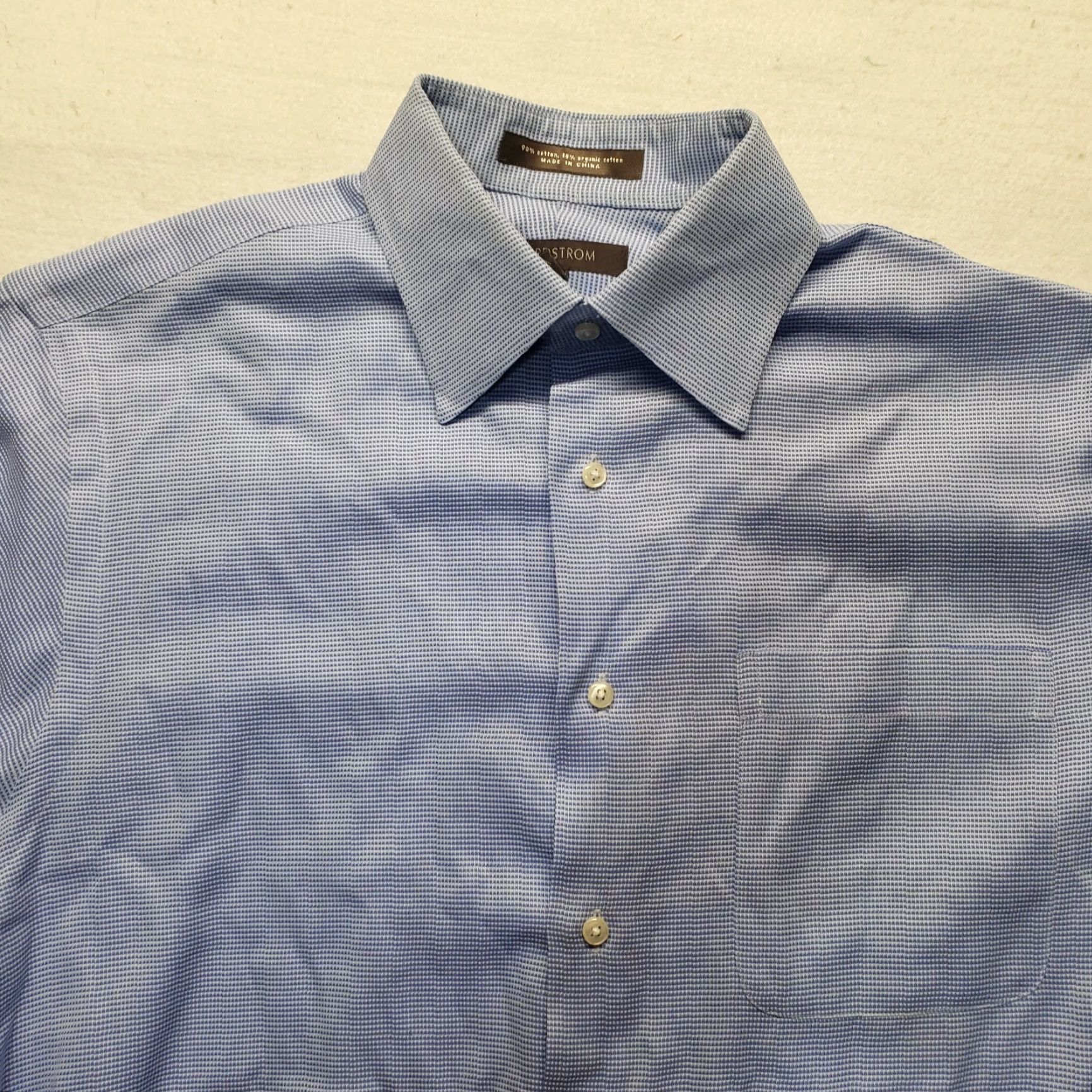 Nordstrom Nordstrom Shirt Button-Up Casual Blue Long Sleeve Adult Men's 15 32 Cotton Striped Size US M / EU 48-50 / 2 - 2 Thumbnail