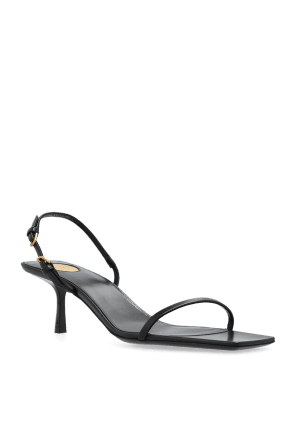 Saint Laurent Paris o1tr1nto0426 819151 Jaspe Sandals in Smooth Leather in Black Size US 9 / IT 39 - 4 Thumbnail