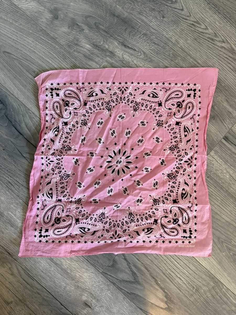 Saint Laurent Paris Saint Laurent Pink Paisley Bandana Size ONE SIZE - 1 Thumbnail