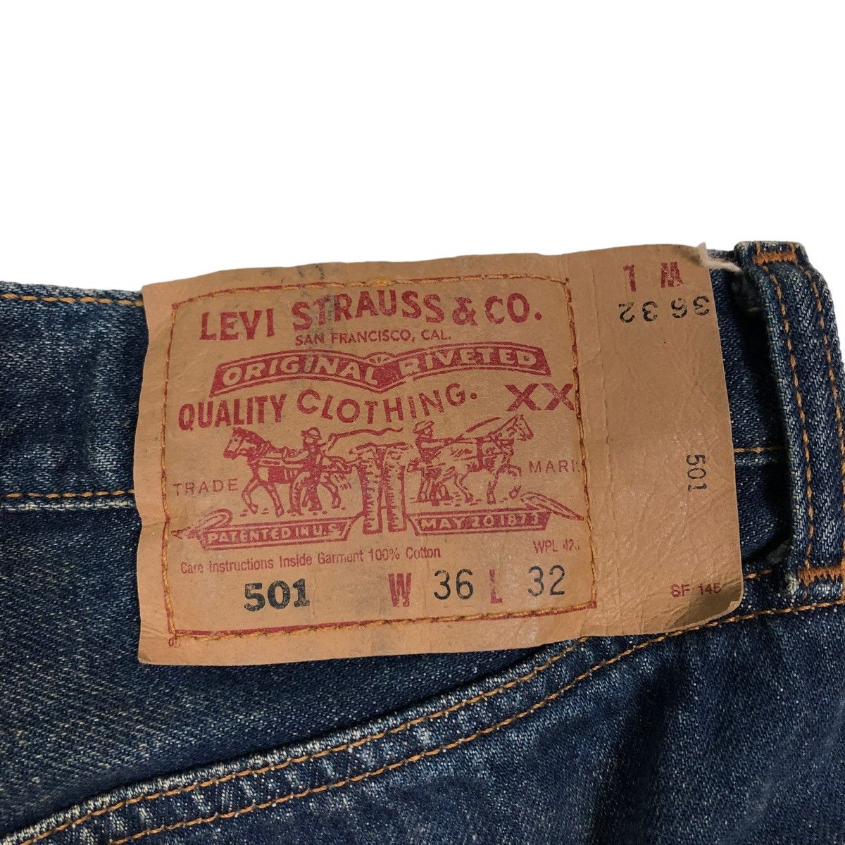 Levi's 🔥VINTAGE LEVIS DENIM JEANS RARE DESIGN COMME CA ISM JAPAN Size US 34 / EU 50 - 11 Thumbnail