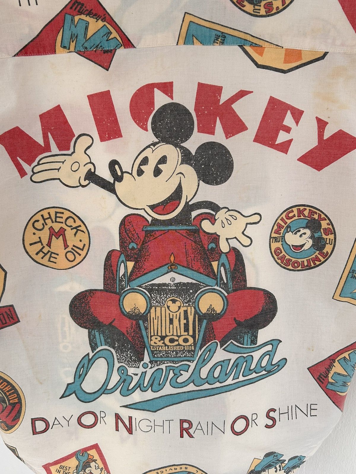 Disney 80s mickey overprint button up shirt Size US L / EU 52-54 / 3 - 3 Thumbnail
