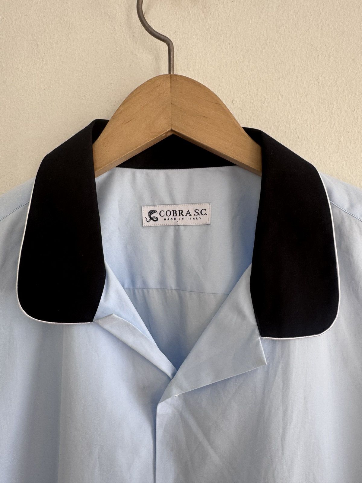 Cobra S.C. Cobra S.C. Contrast Trim Collar Shirt Made in Italy XL Size US XL / EU 56 / 4 - 3 Thumbnail