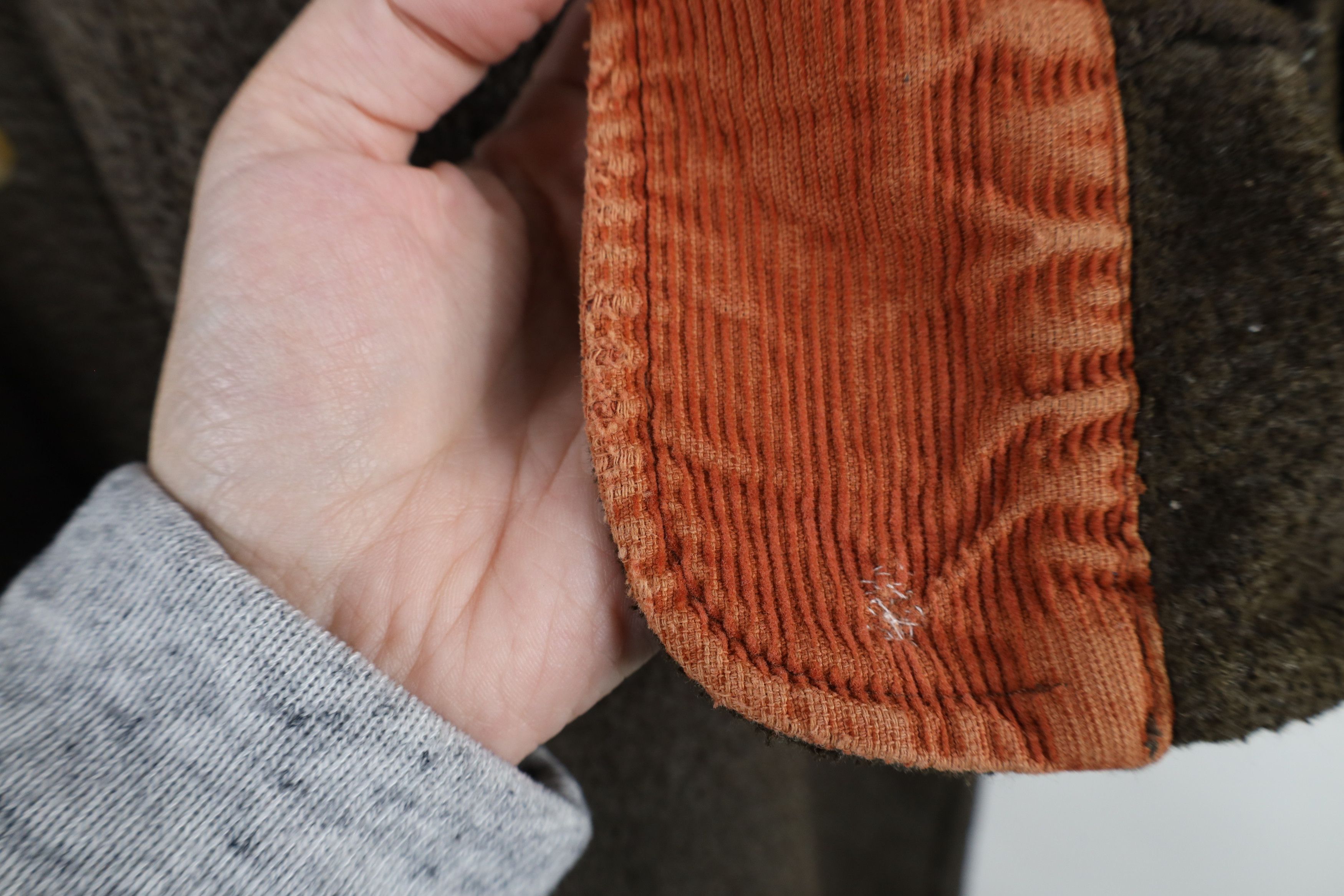 Vintage Vintage 90s Streetwear Corduroy Collar Fleece Shirt Jacket Size US XL / EU 56 / 4 - 11 Thumbnail