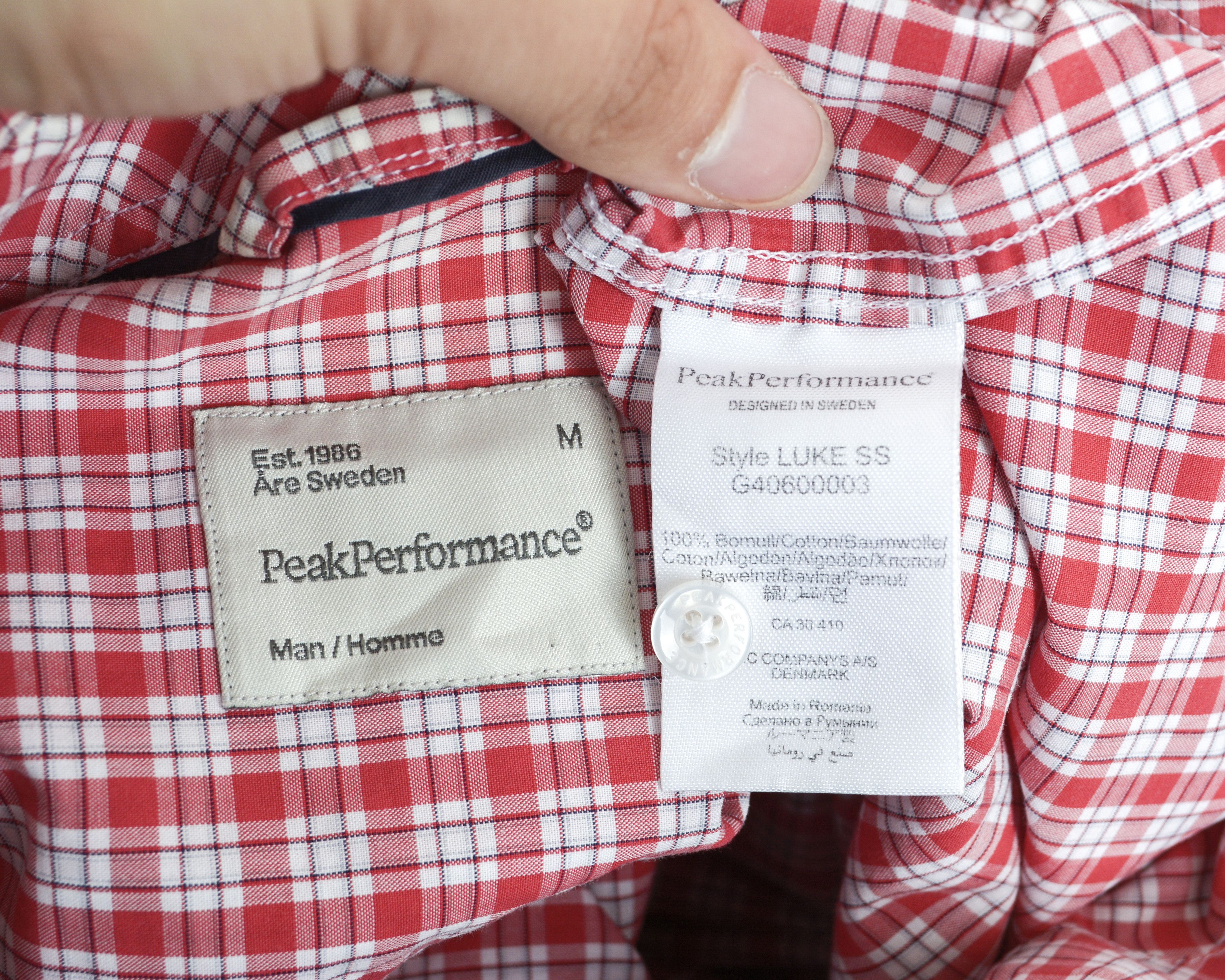 Peak Performance PEAK PERFORMANCE Casual Cotton Shirt Checked Short Sleeved Size US M / EU 48-50 / 2 - 5 Thumbnail
