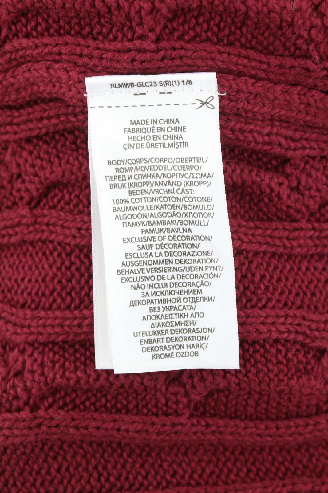 Ralph Lauren RED S Burgundy Cable Knit Pullover Jumper 86918 Size US S / EU 44-46 / 1 - 8 Thumbnail