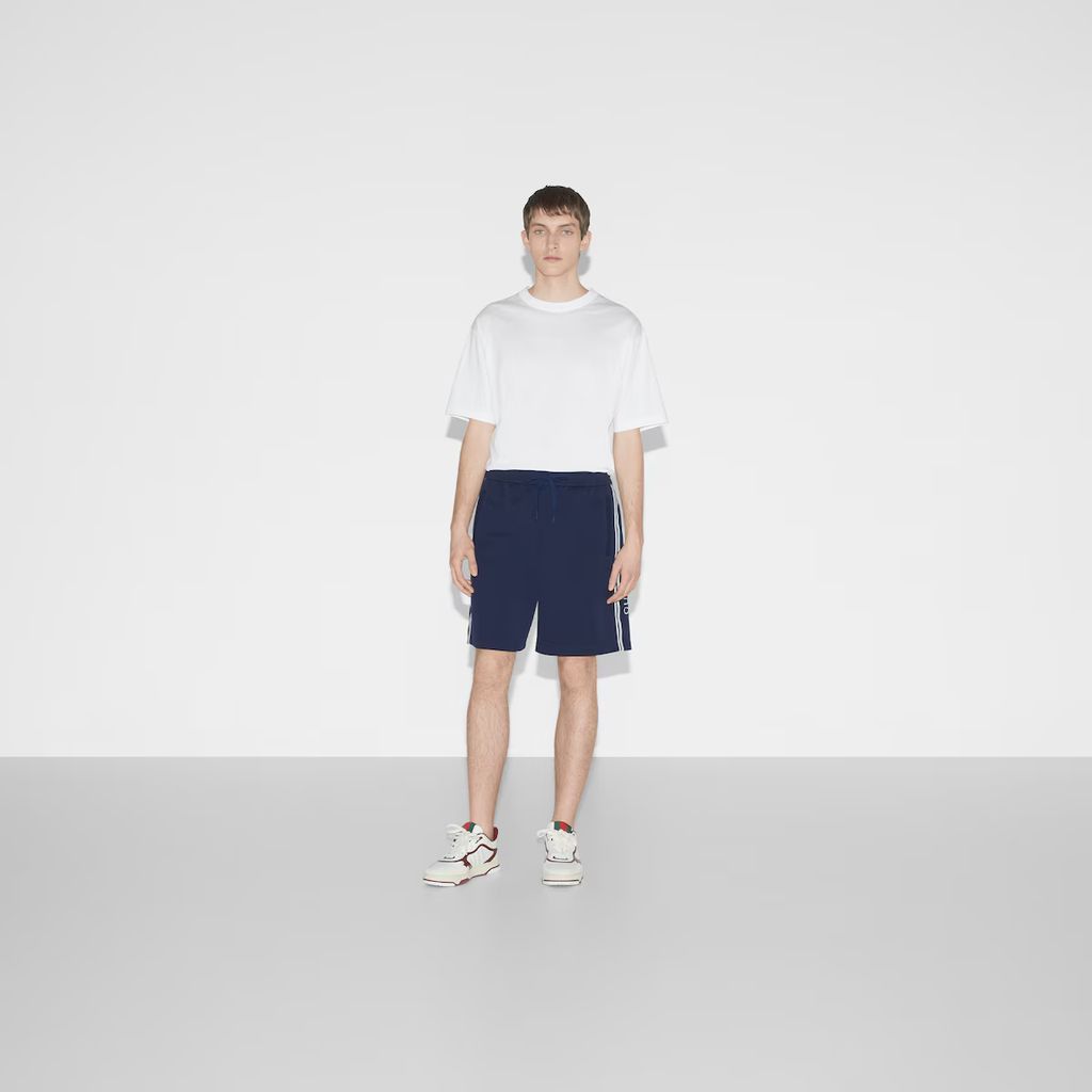 Gucci o1la5ras0426 Technical Jersey Shorts in Navy Blue Size US 30 / EU 46 - 3 Thumbnail